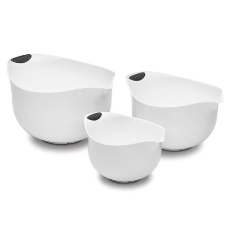 Juego De 3 Tazones Mezcladores Blanco