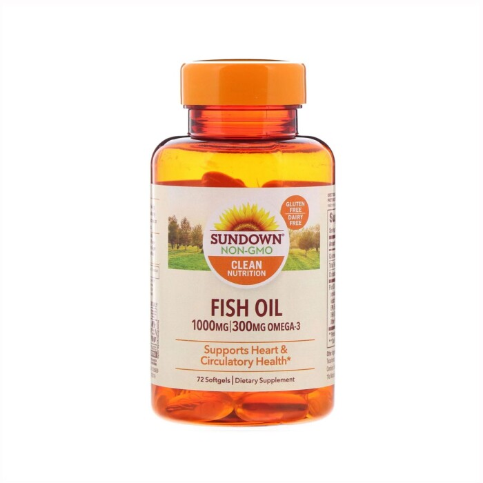 FISH OIL 1000 MG. SUNDOWN FR. X 72 CÁPS. única