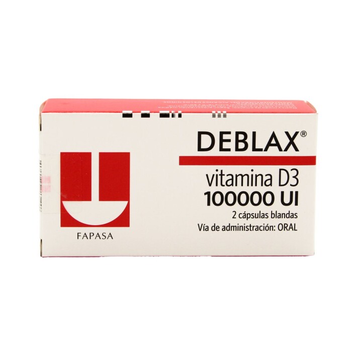 DEBLAX VIT. D3 100.000 UI CJ X 2 CÁPS. B única