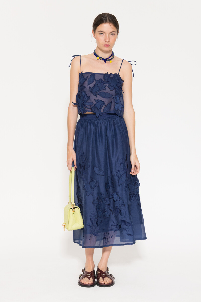 POLLERA TROPEZ Azul Marino
