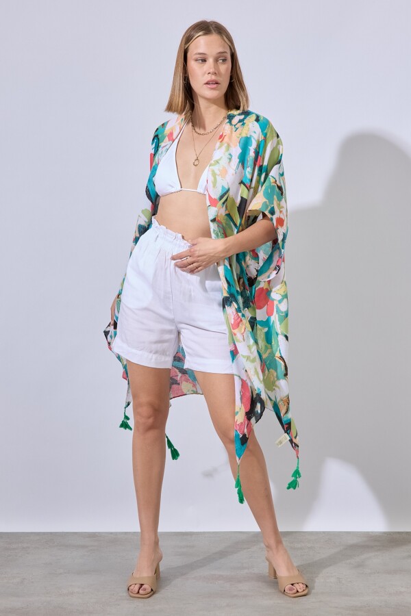 Kimono Print MULTI/VERDE