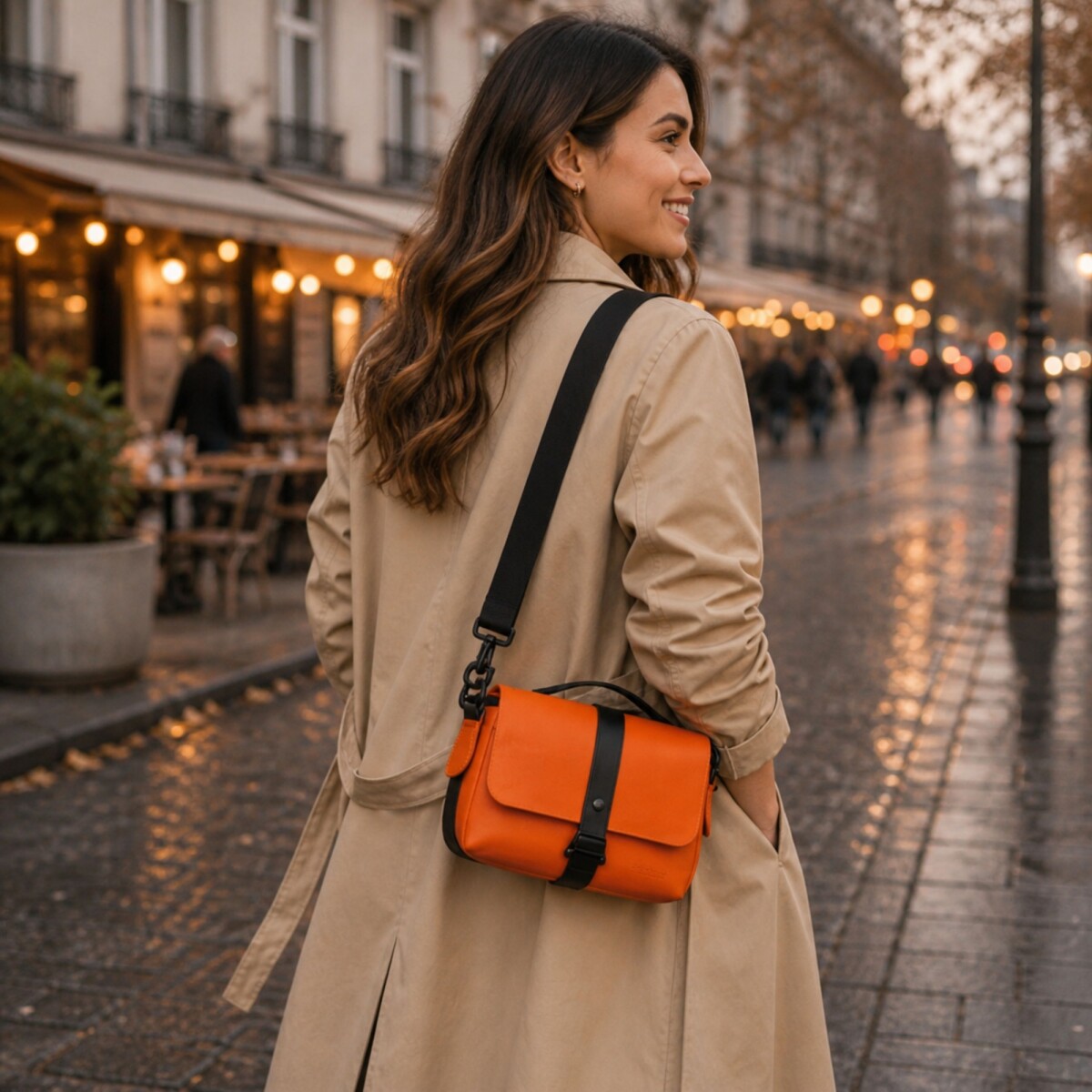 CARTERA SPLASH NARANJA GASTON LUGA 