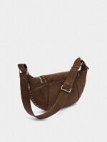 Bolso Bandolera Efecto Piel Con Tachuelas marron