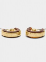 Aros De Resina marron