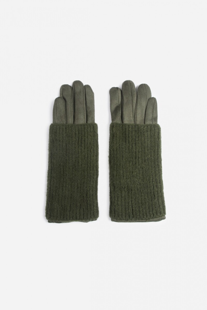 Guantes combinados verde