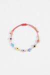 Pulsera ojitos regulable rojo