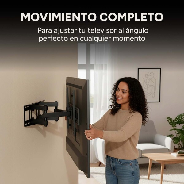 Soporte De Pared Doble Brazo Acero Tv De 37" - 80" Brateck Color Negro