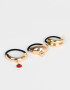 Gomitas Elásticas Sets Cuff Set De Gomitas Elásticas Con Charms Lucky - Dorado