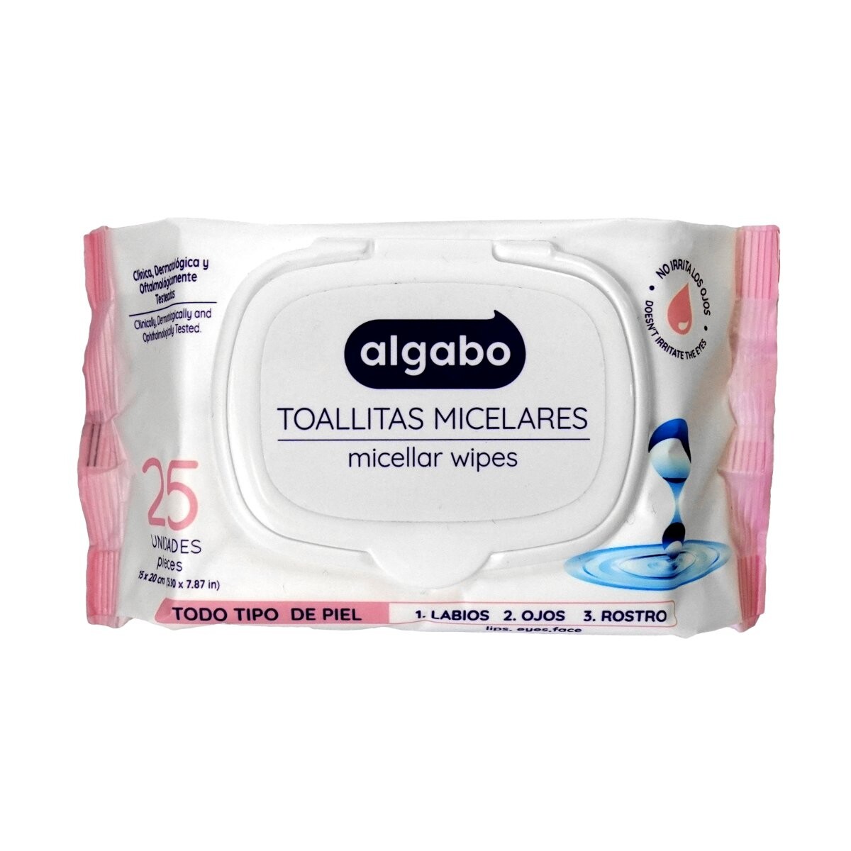 TOALLITAS DESMAQUILLANTES MICELARES X 25 UNIDADES 