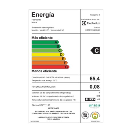 Freezer Horizontal Electrolux EL-HI550 INV Freezer Horizontal Electrolux EL-HI550 INV