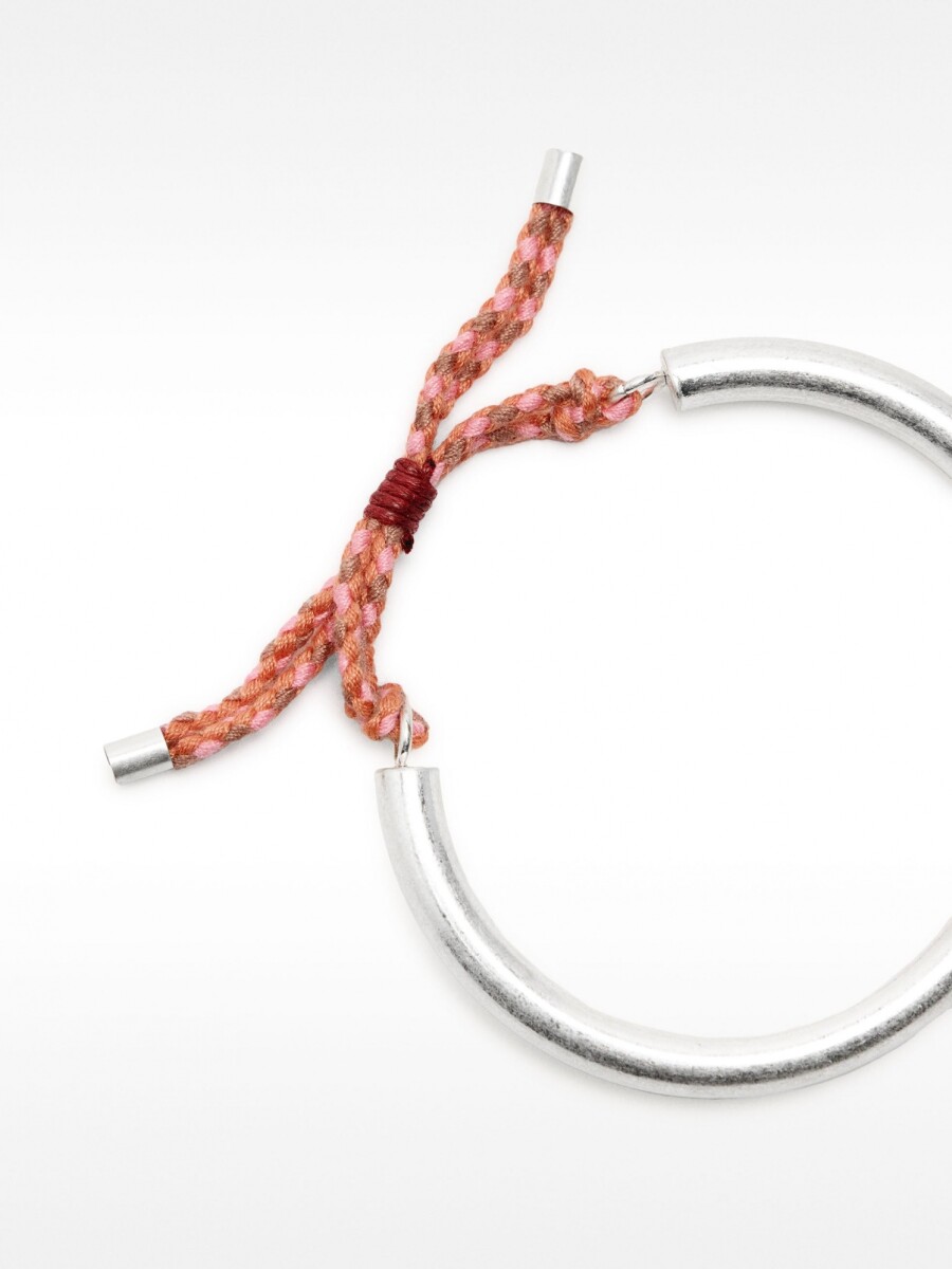 Pulsera Tubular Con Cordón multicolor