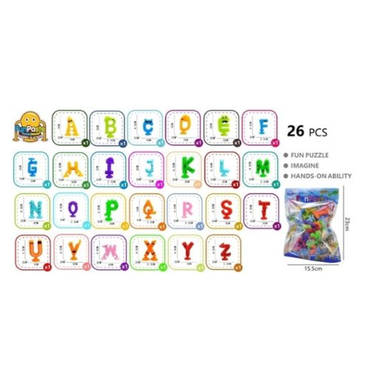 Ventosas letras y animales 26 pcs - Ventosas Letras Y Animales 26 Pcs 