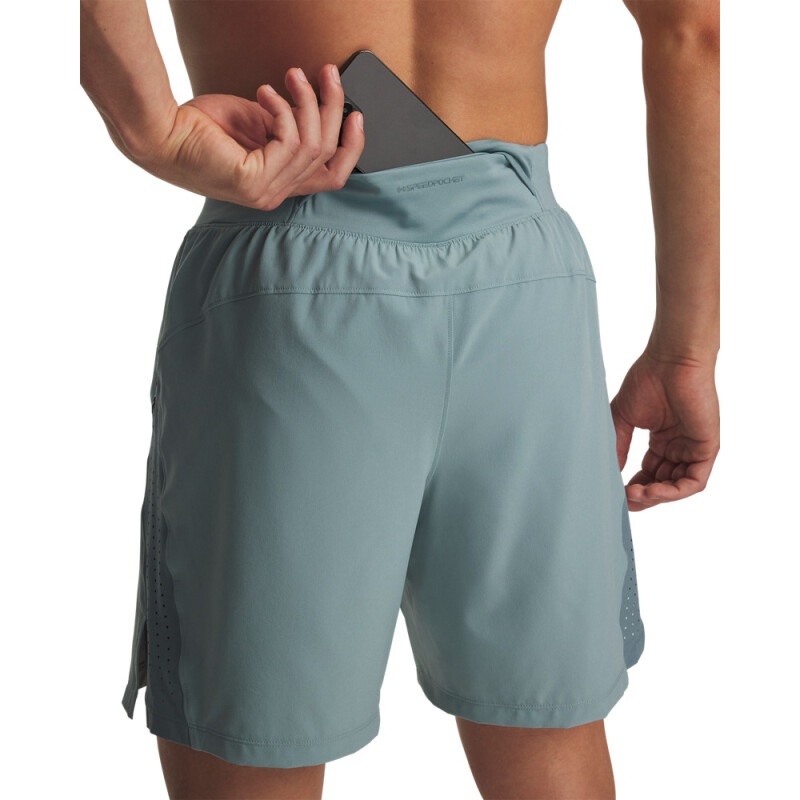 UA LAUNCH PRO 7'' SHORTS-BLU GRN-323