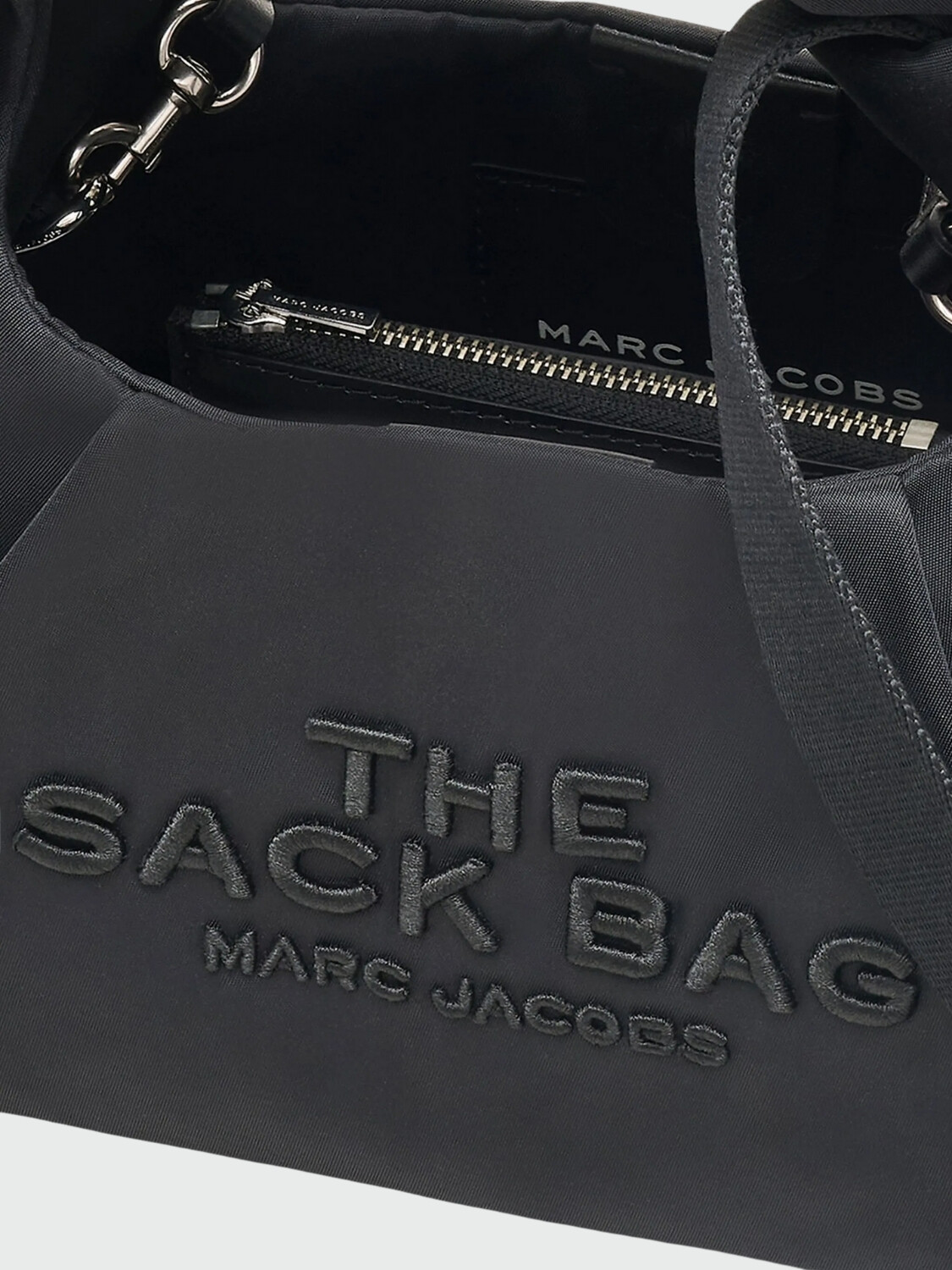 THE BOW NYLON SACK BAG Negro