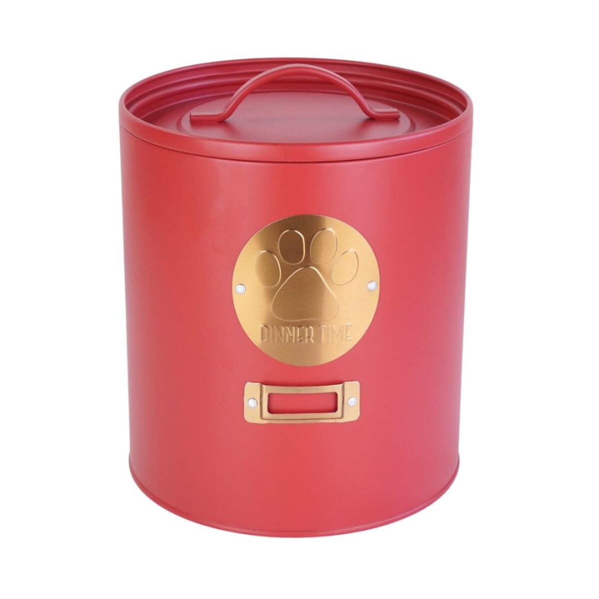 Lata para comida de perros Rojo con Dorado 