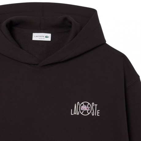 CANGURO LACOSTE MULTI PRINT FLEECE Black