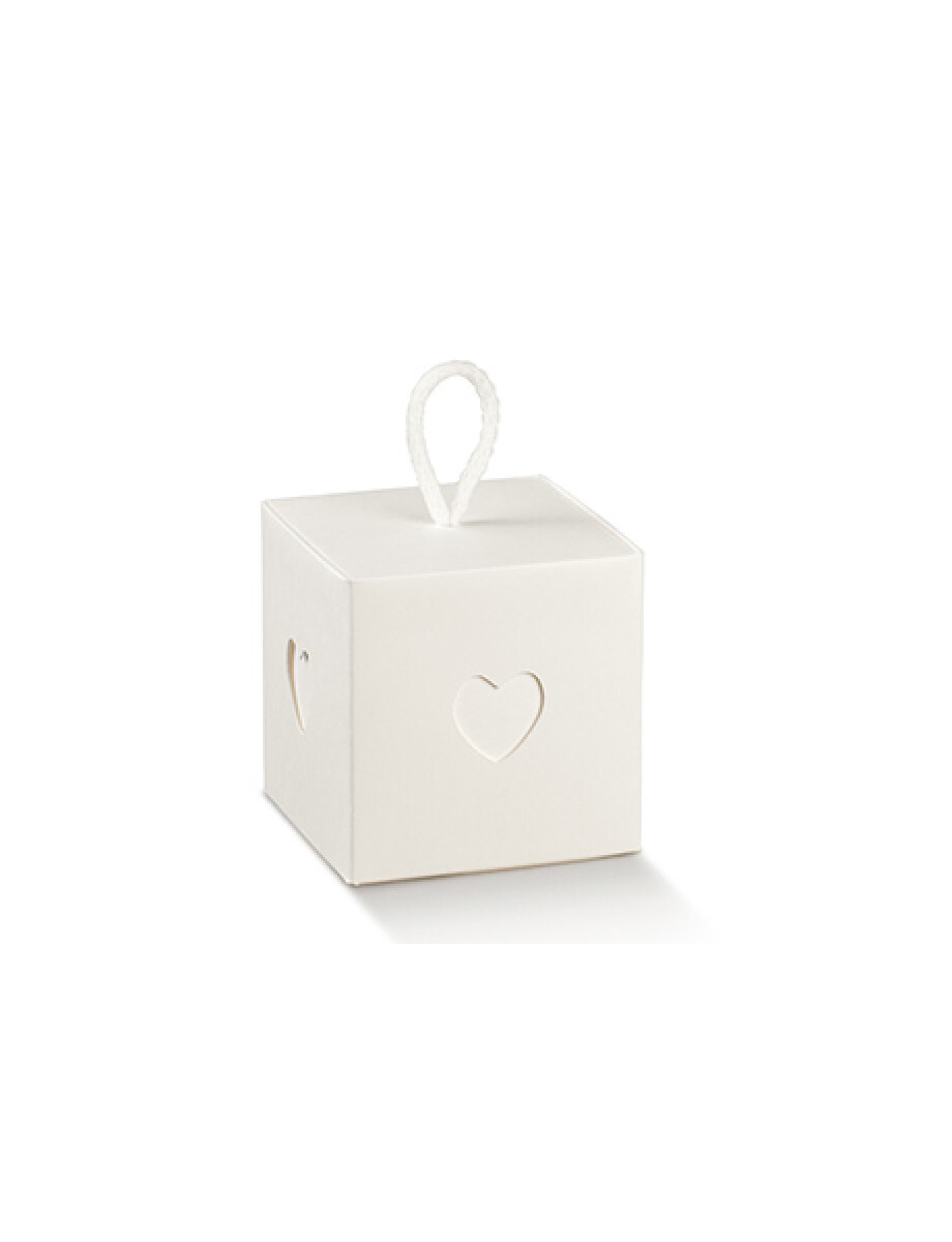 CAJA CORAZON 8x8x8 cm - BLANCO 