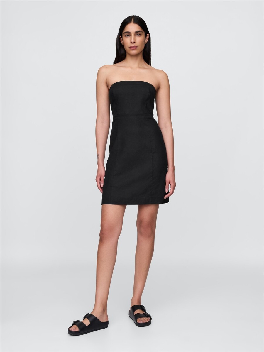 Vestido De Lino Mujer - True Black V2 