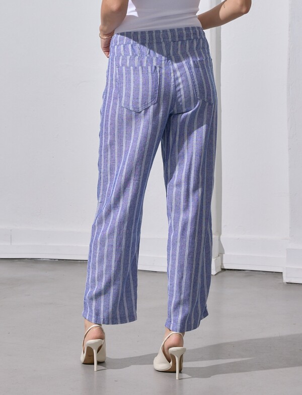 Pantalon Lino AZUL