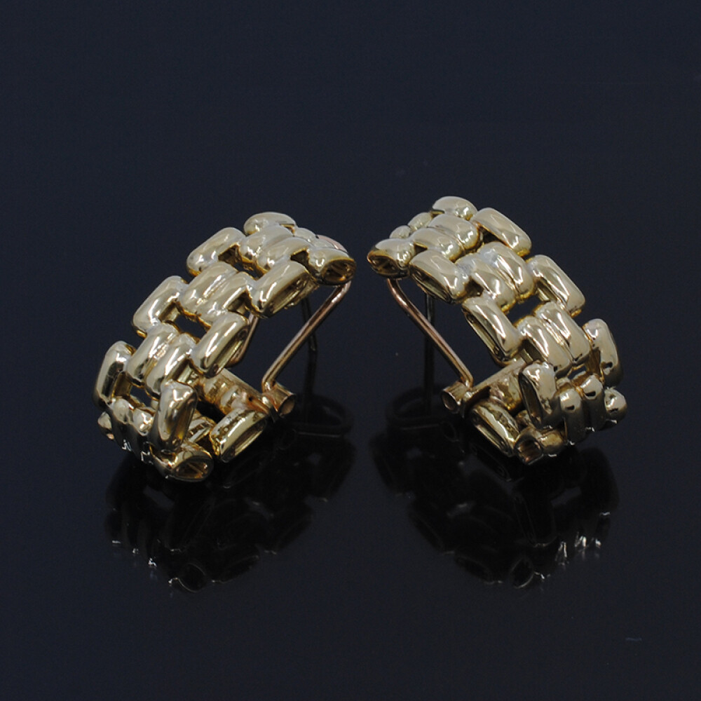 Caravanas en oro 18k estilo panther 4 hilos con clips Caravanas en oro 18k estilo panther 4 hilos con clips