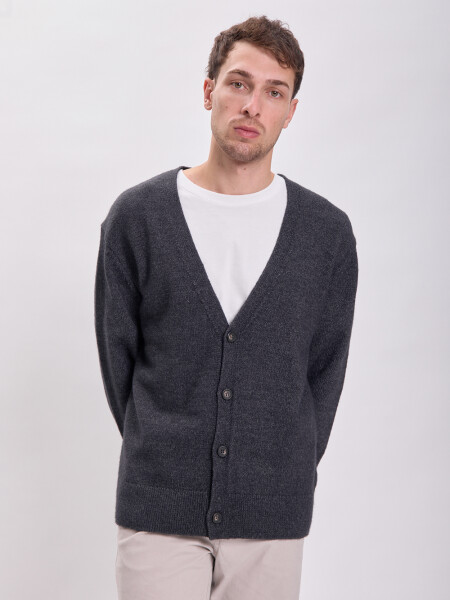 Cardigan punto Gris Oscuro