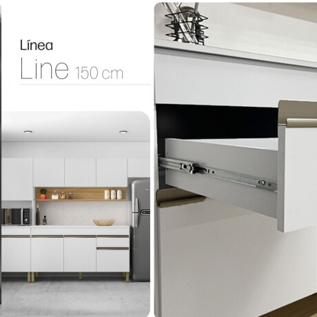 Modulos De Cocina Incluye 4 Modulos Y Mesada BLANCO