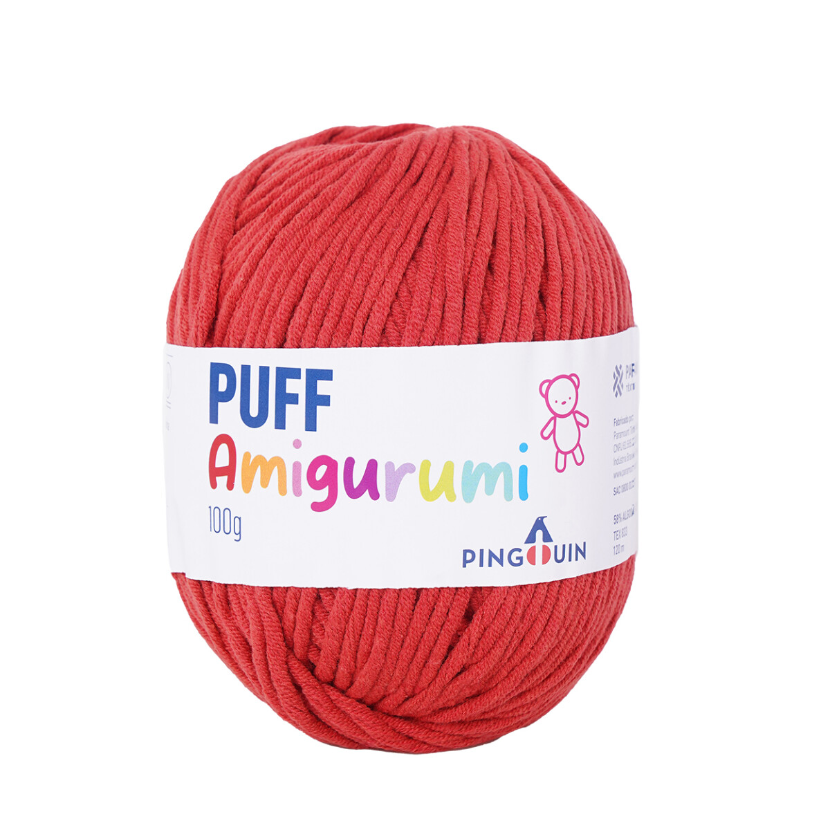Puff Amigurumi - morango 