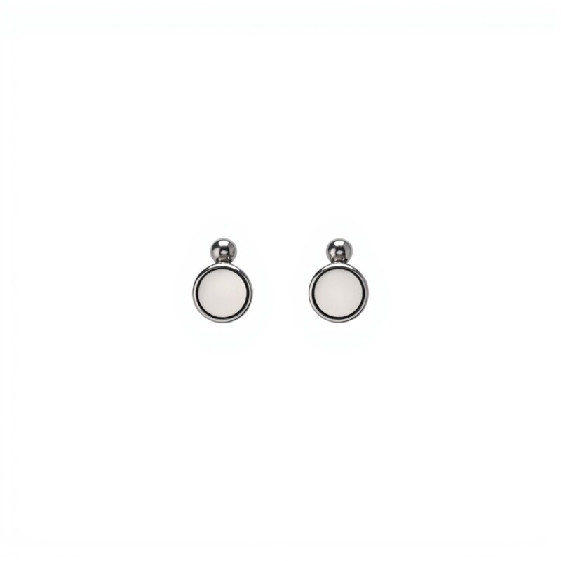 Caravanas Circulo Nacar- Plata 925 - CA4316 sinpiedra