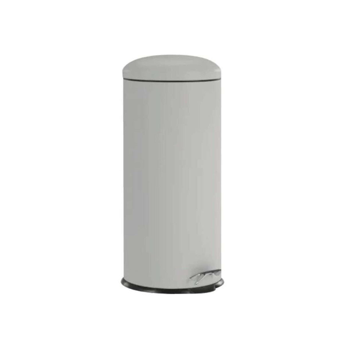 Papelera Cilindrica 30Lt Acero - Gris Claro 