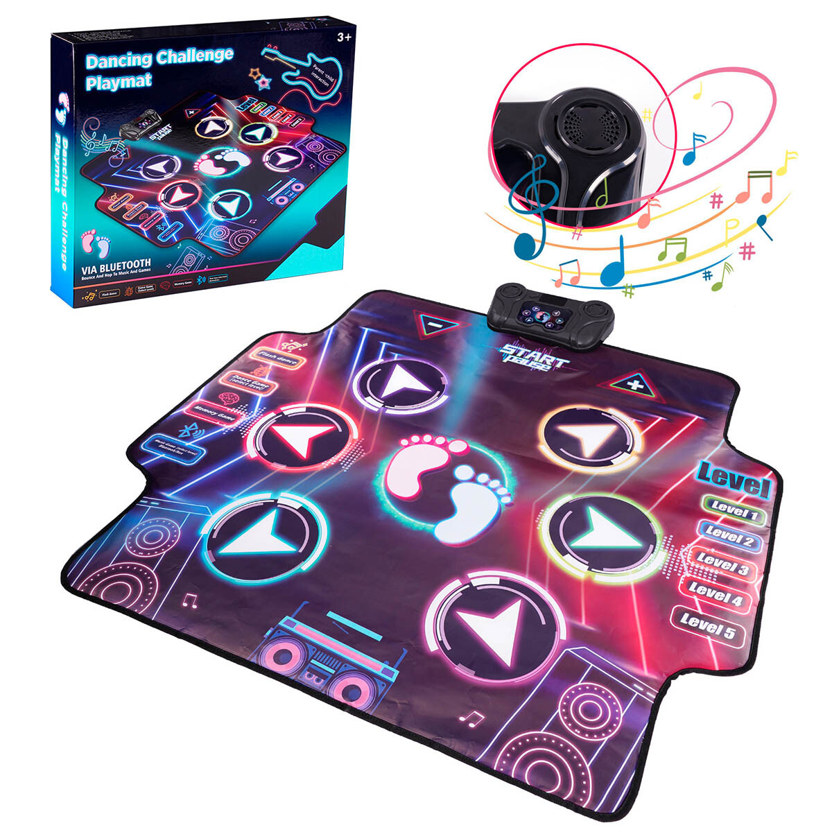 Alfombra Baile Interactiva Dance Mat Luz Bluetooth 