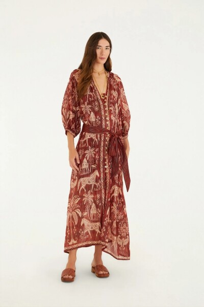 VESTIDO HARAS Bordo