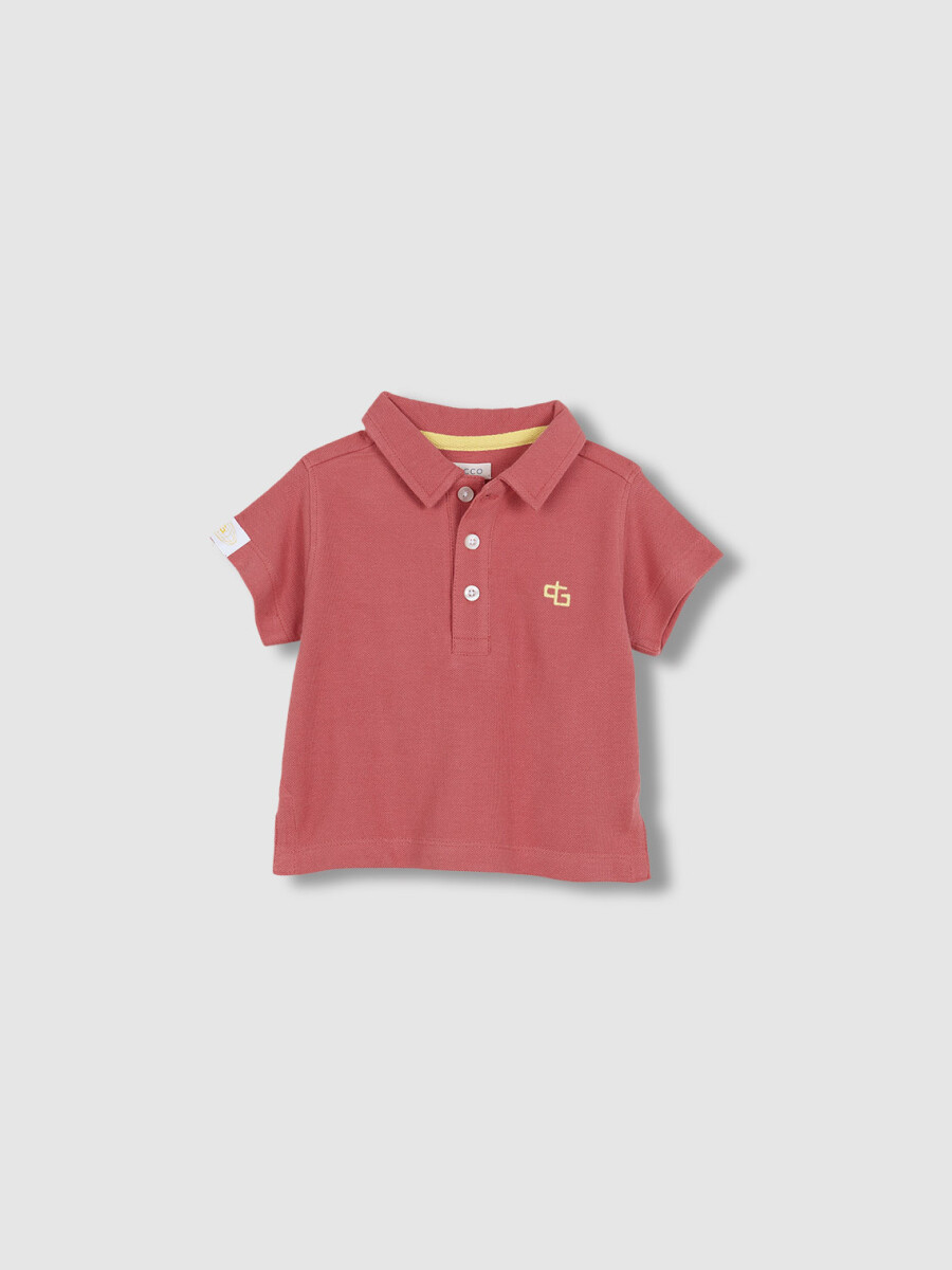 Polo Detalles Contraste Rosa