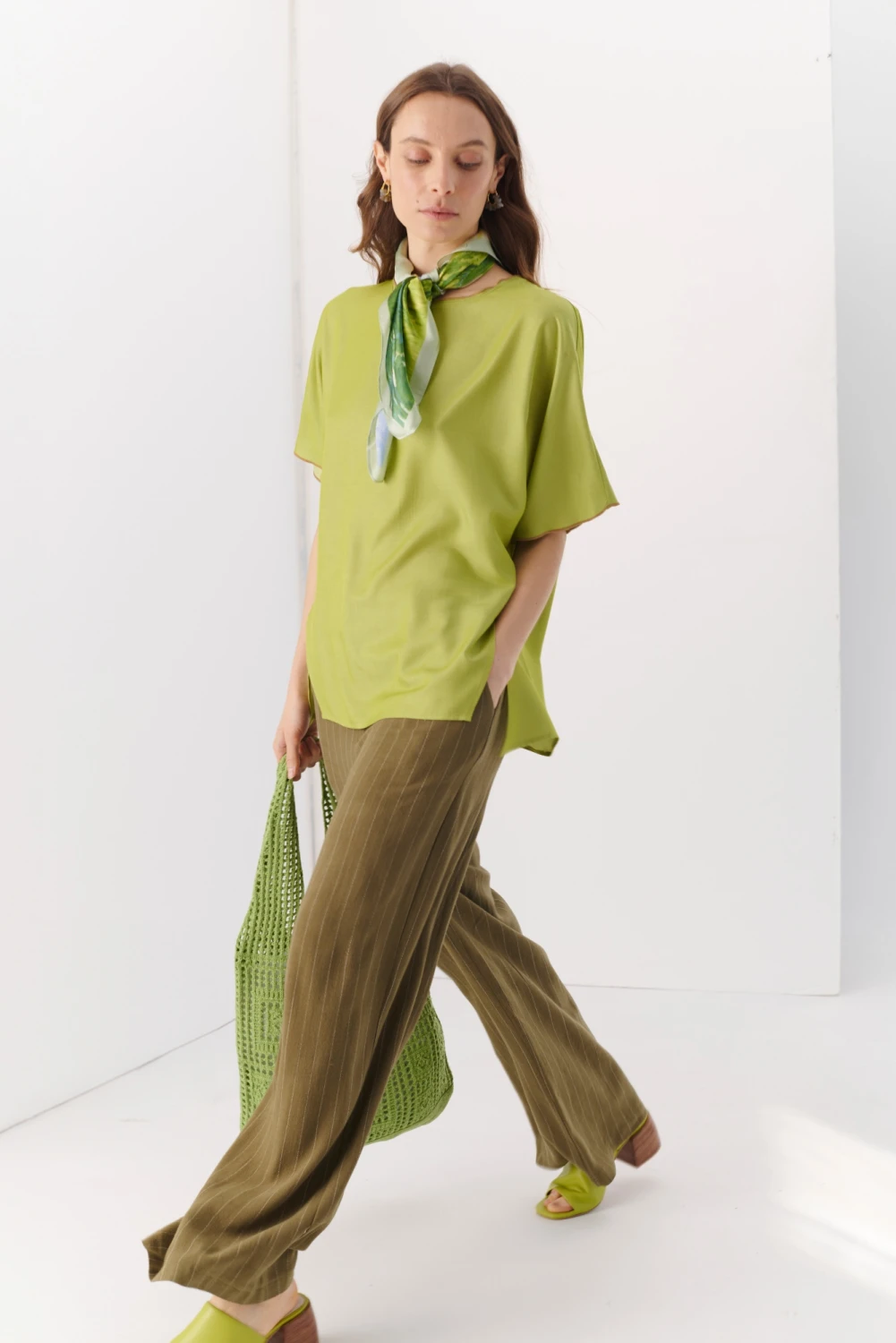 PANTALON LINO HILL verde 1