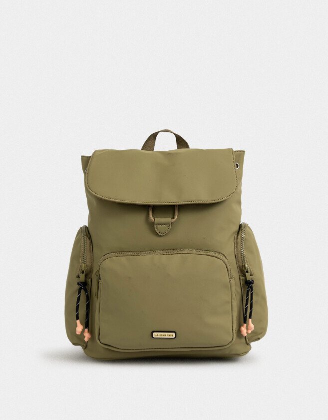 Mochilas Urbanas Deportivo Mochila Efecto Engomada - Verde Kaki