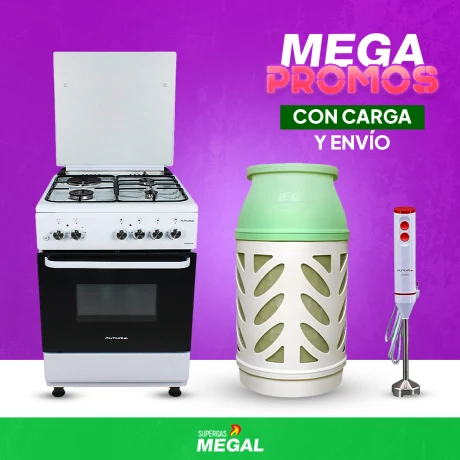 Cocina a supergas Futura Plus Sevilla + Megalight + Mixer de Regalo Cocina a supergas Futura Plus Sevilla + Megalight + Mixer de Regalo