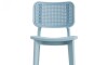 Silla Simil Rattan de polipropileno Celeste