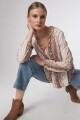 Blusa animal print con botones rosa