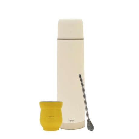 Set Matero Termo Bala 750ml +mate 140ml +bombilla regalo Mostaza