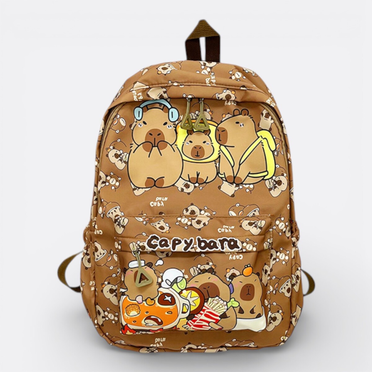 Mochila Capibara Kawaii - Marrón 