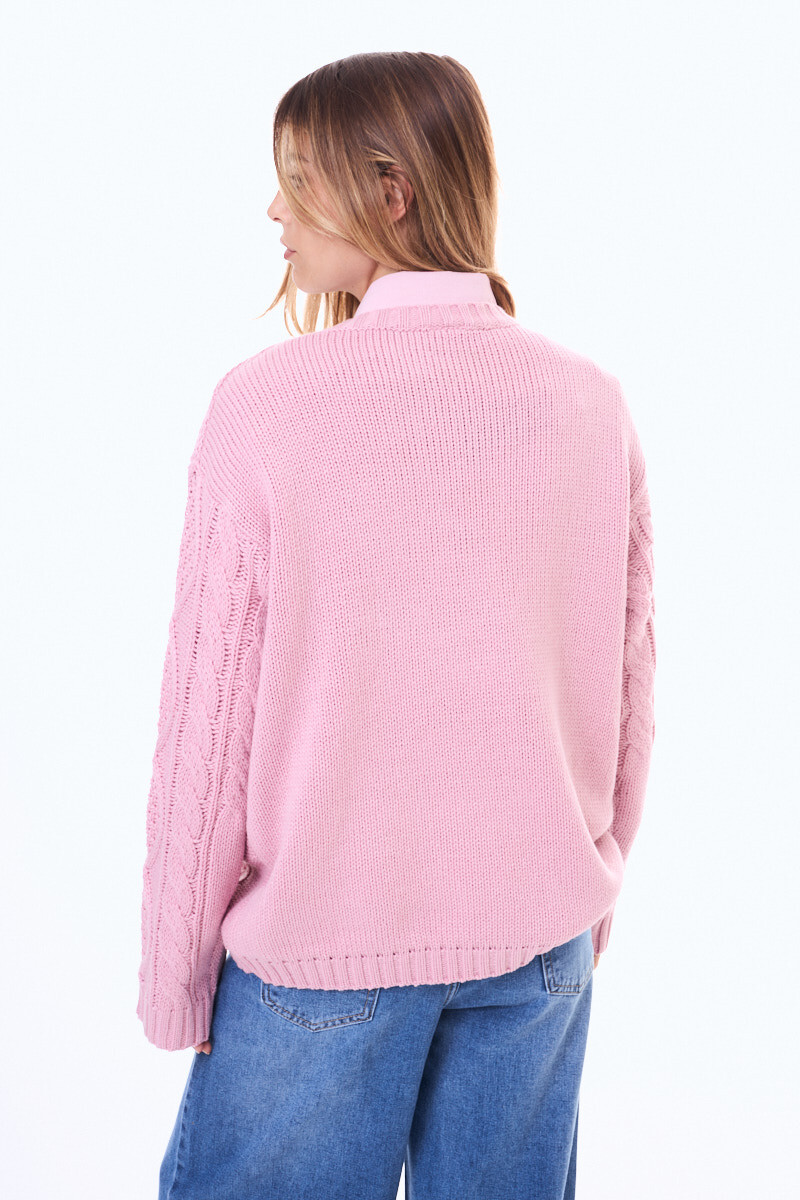 Buzo tejido Garzon Rosado