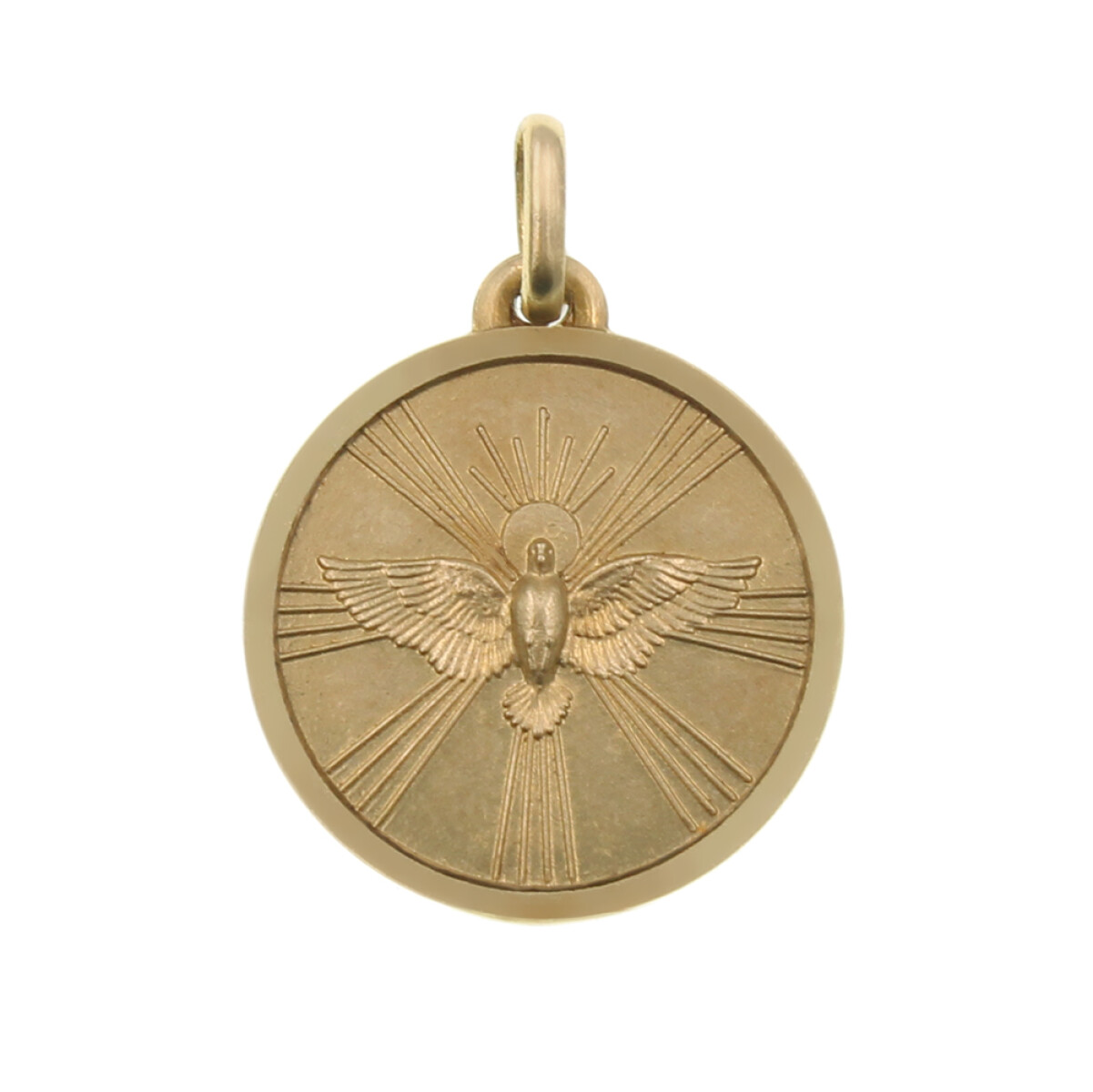 Medalla religiosa de oro amarillo 18k - Espíritu Santo 
