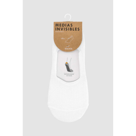 Medias invisibles algodón lisas Blanco