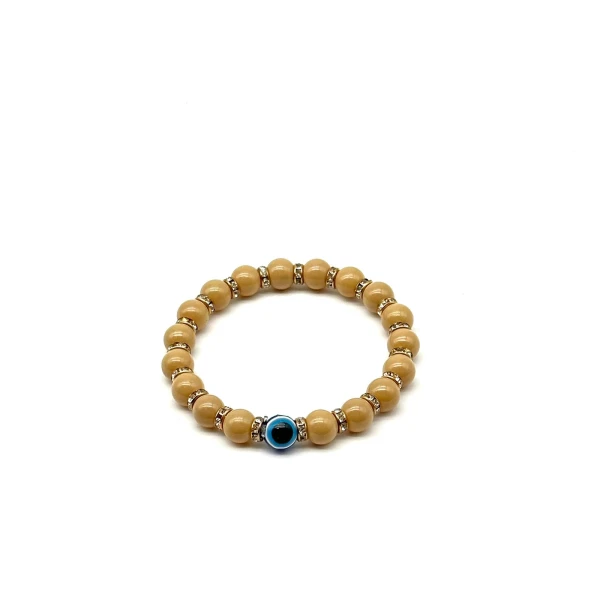 Pulsera con ojo Turco Beige