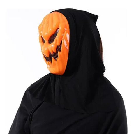 Máscara Halloween calabaza con cara malvada Naranja