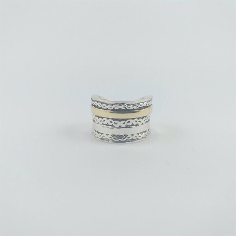 Anillo de plata 925 y double de oro 18 ktes. Modelo, Rococó. Anillo de plata 925 y double de oro 18 ktes. Modelo, Rococó.