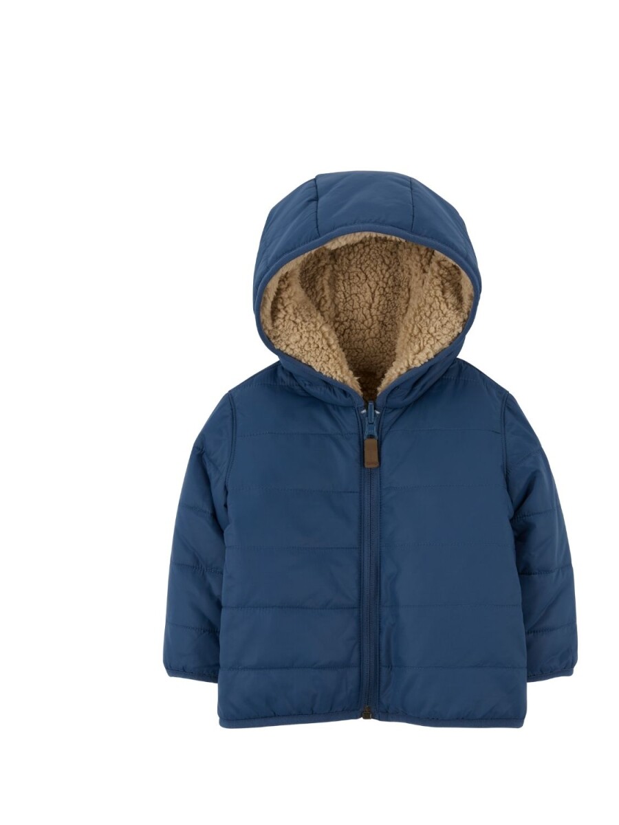 Campera Reversible Carters Azul y Sherpa - AZUL 