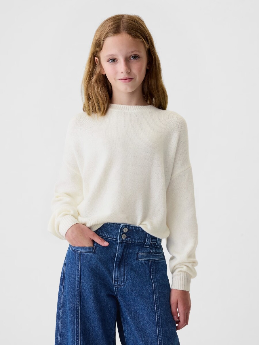 Buzo Cashsoft Niña - Ivory Frost 