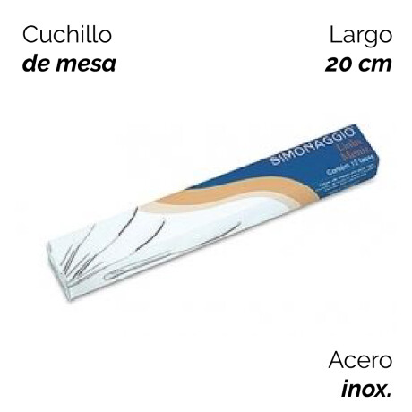 Cuchillo Mesa Ac.inox.(caja X12) Ref.1714/12 Moniz Simonaggi Unica