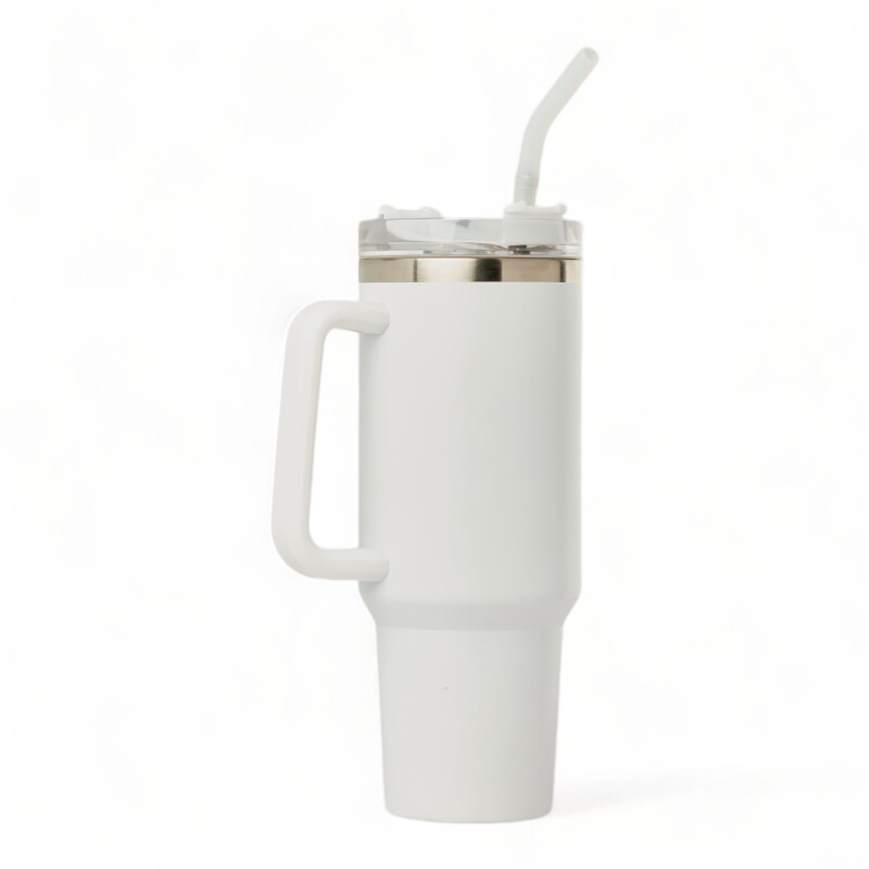 Jarra Vaso Terminico 1200ml Ac Inox y sorbete en Ac inox Blanco