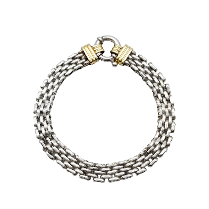 Pulsera Panther - Plata y Oro-Sin Piedra-PU5019 sinpiedra